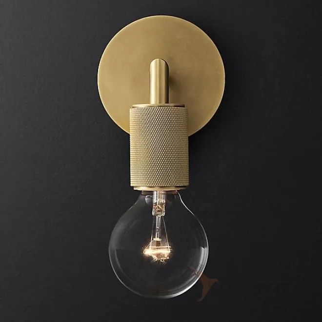 Бра RH Utilitaire Single Sconce Brass от ImperiumLoft