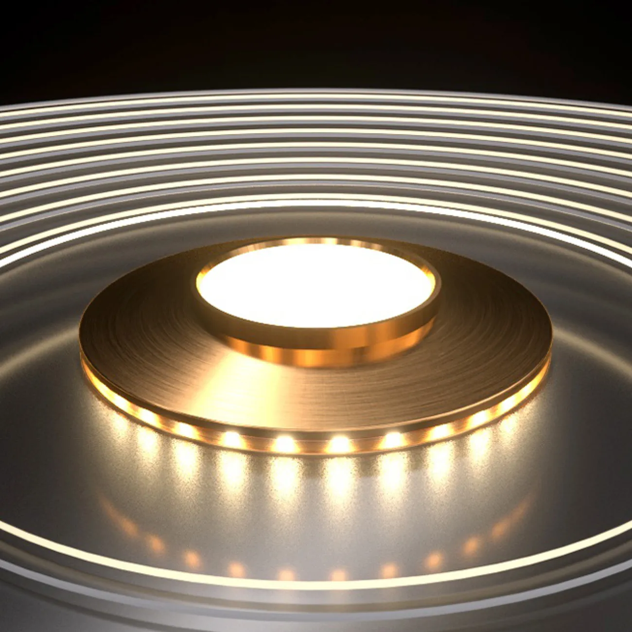 Готовая комбинация подвесных светильников с прозрачными рассеивателями дисковидной формы и круглыми центровыми плафонами IVARA COMBO L90 Готовая комбинация подвесных светильников с прозрачными рассеивателями дисковидной формы и круглыми центровыми плафонами IVARA COMBO L90