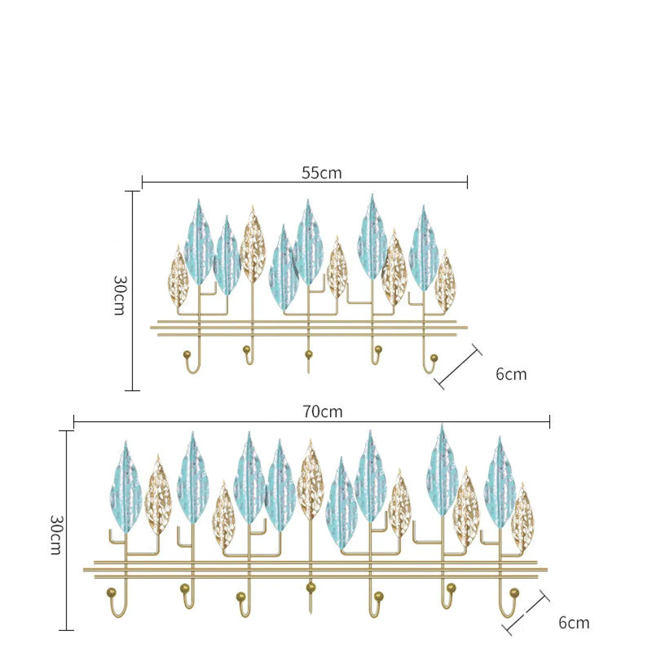 Дизайнерский настенный декор вешалка LaLume-KKK00299