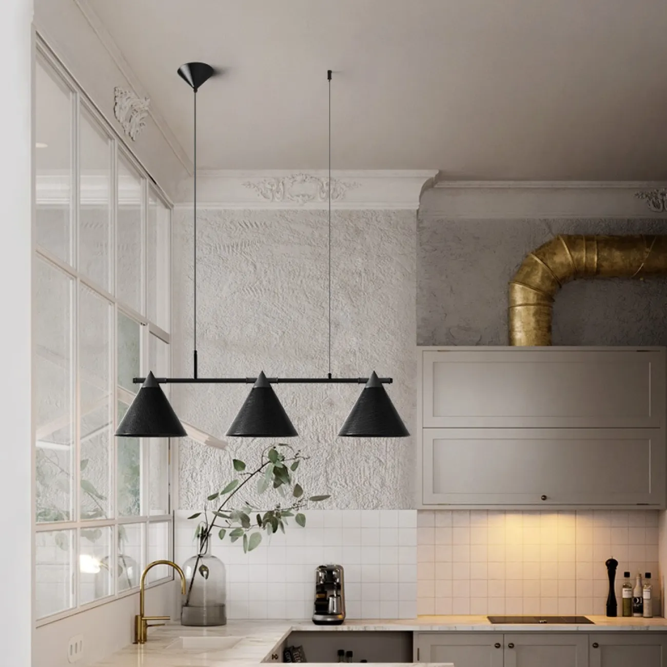 Реечный потолочный светильник CONE 4 от ImperiumLoft