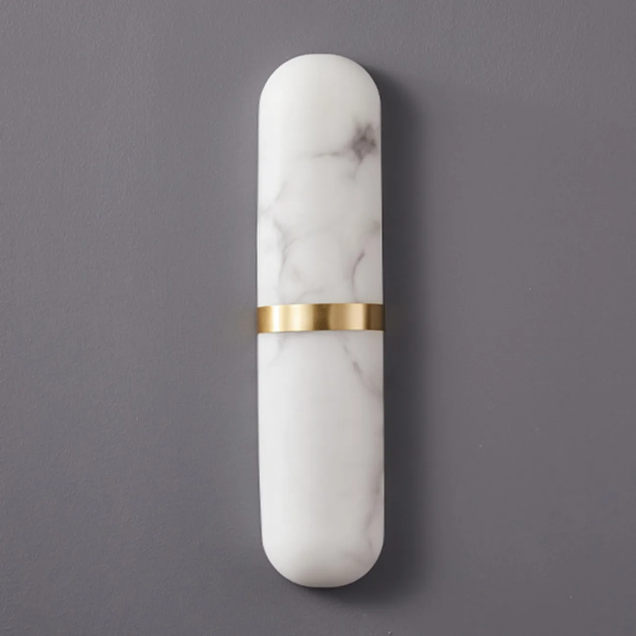 Серия настенных светодиодных светильников со скругленным корпусом из натурального мрамора и латуни SABBE D12 Brass Серия настенных светодиодных светильников со скругленным корпусом из натурального мрамора и латуни SABBE D12 Brass