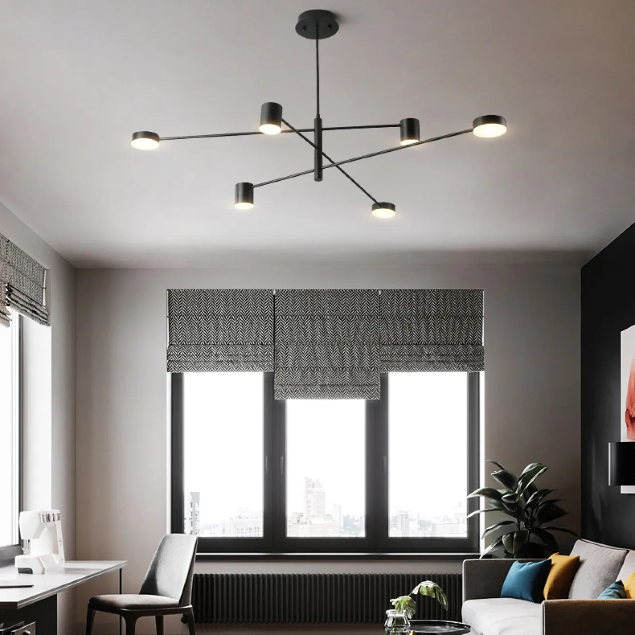 Люстра MOTVIKT Black 4 от ImperiumLoft