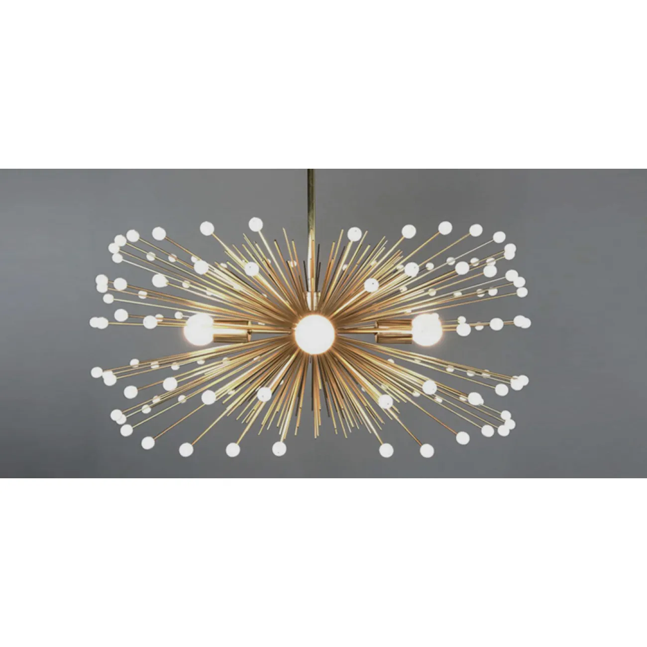 White Beaded Urchin Chandelier Sputnik от LaLume