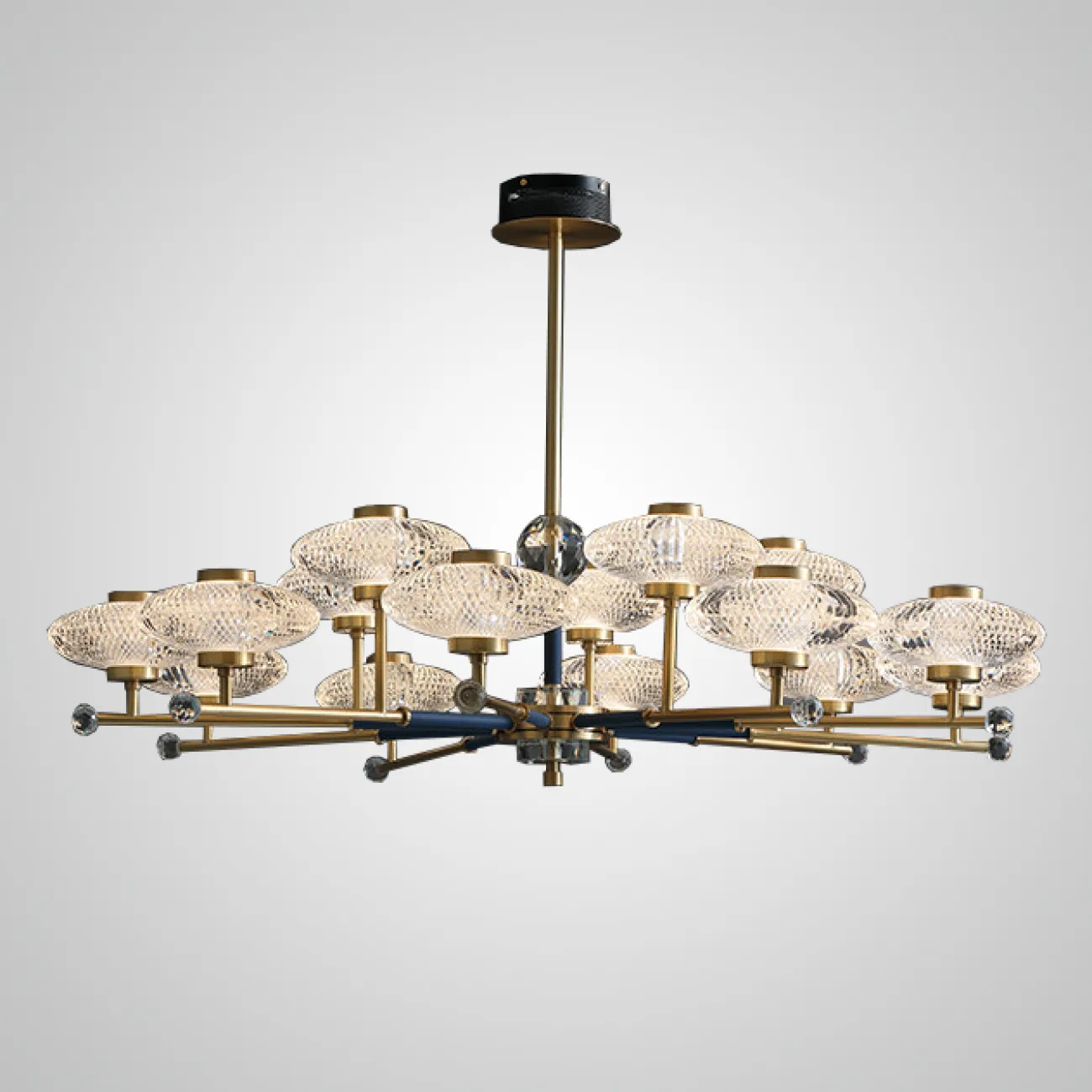 Потолочная люстра NICOL L6 Blue от ImperiumLoft Потолочная люстра NICOL L6 Blue от ImperiumLoft