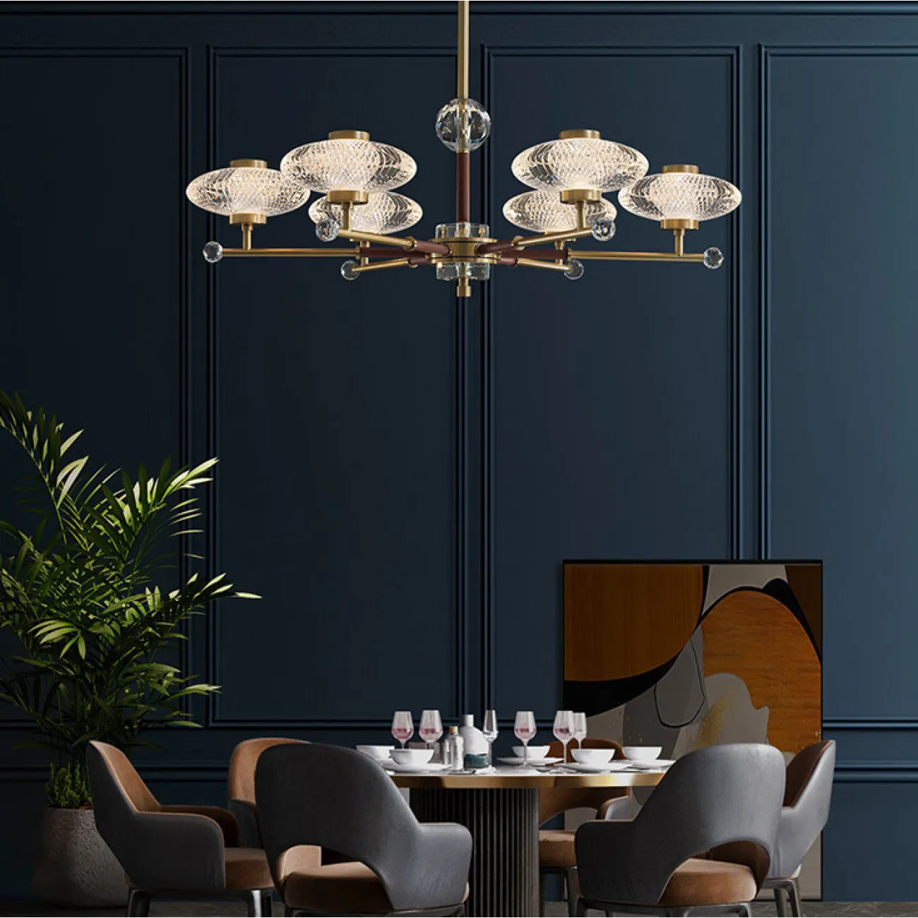 Потолочная люстра NICOL L10 Blue от ImperiumLoft