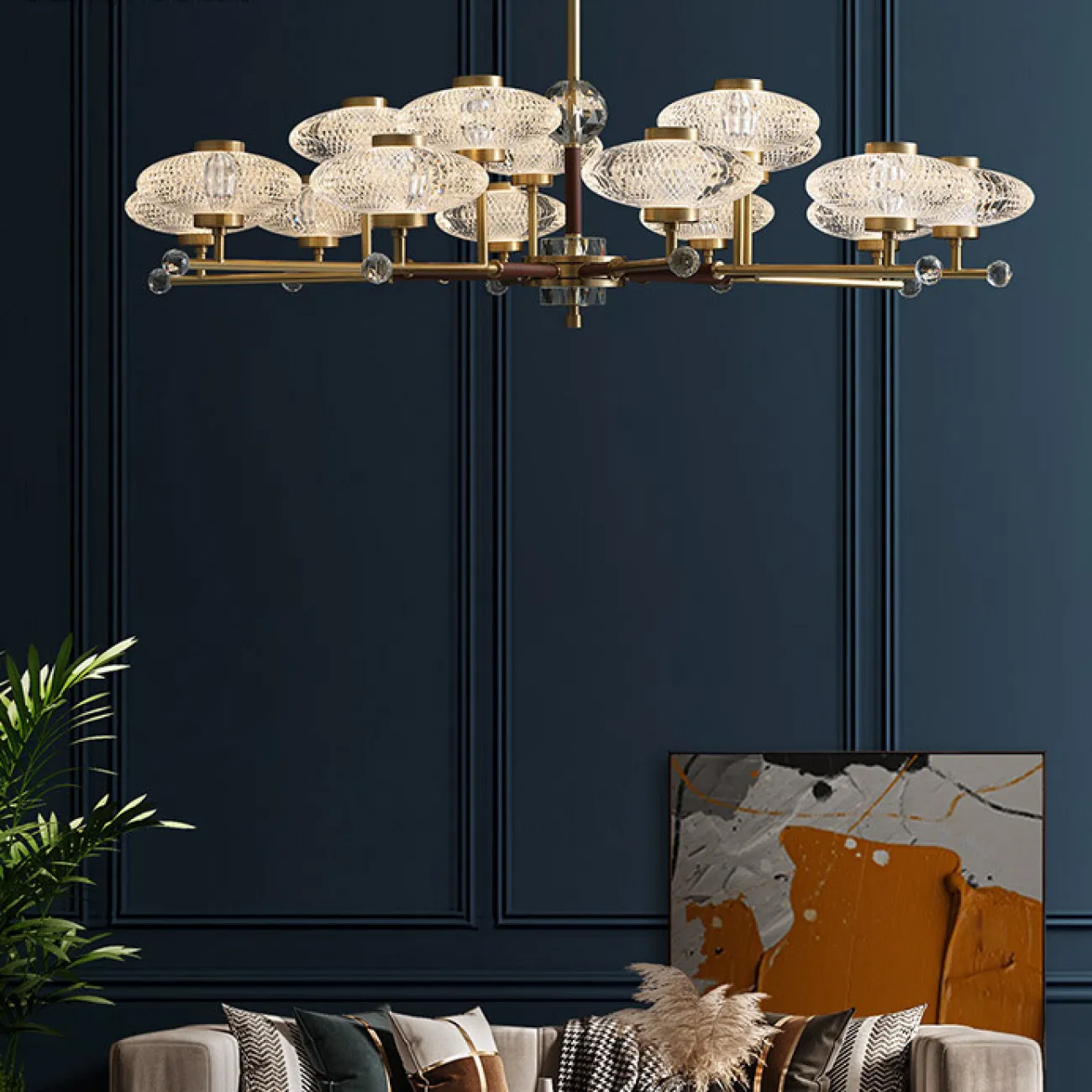 Потолочная люстра NICOL L10 Blue от ImperiumLoft