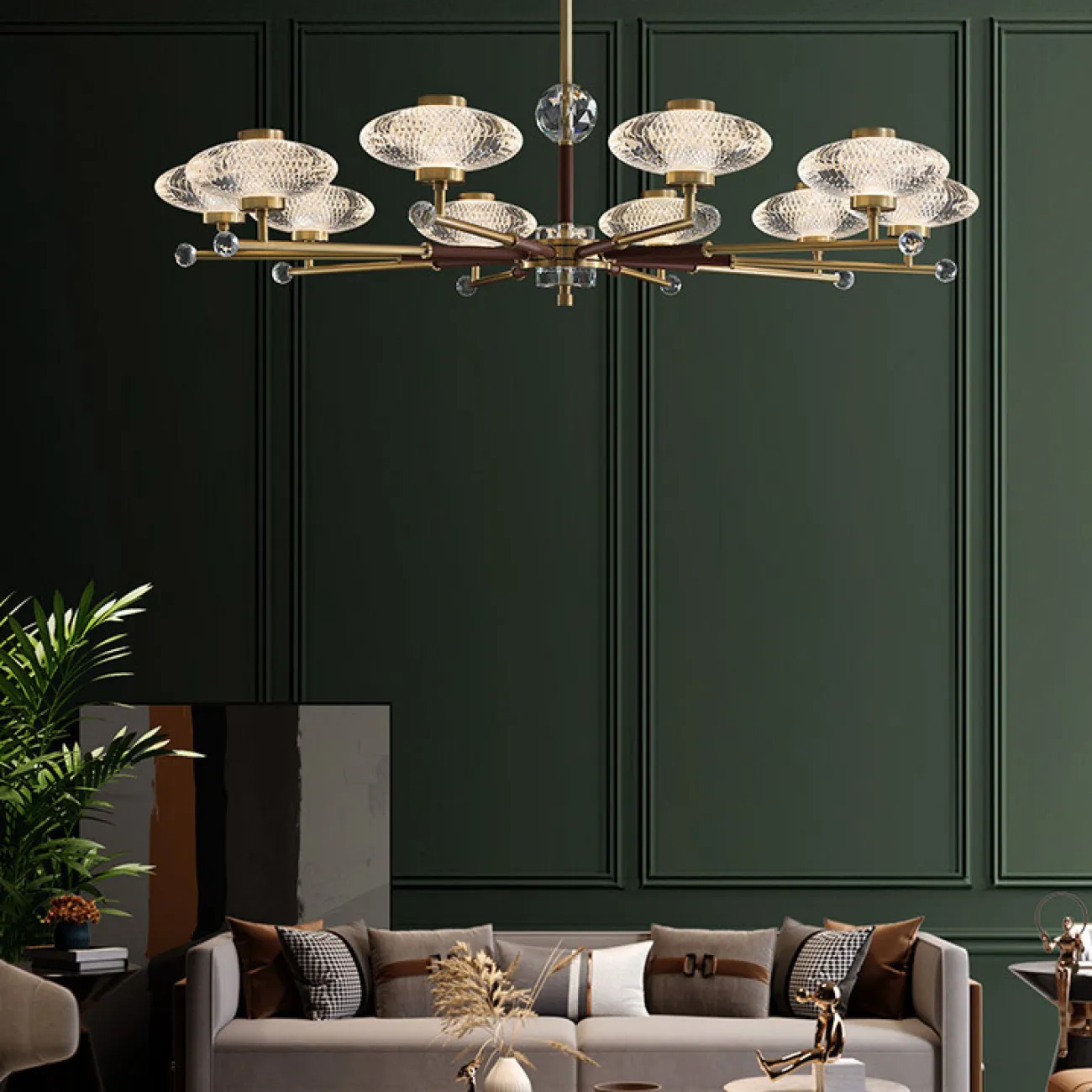 Потолочная люстра NICOL L8 Red от ImperiumLoft