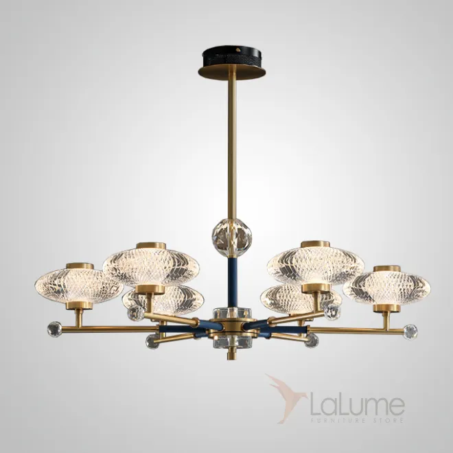 Потолочная люстра NICOL L6 Blue от ImperiumLoft Потолочная люстра NICOL L6 Blue от ImperiumLoft