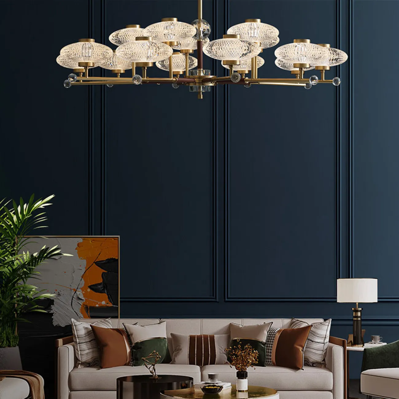 Потолочная люстра NICOL L10 Blue от ImperiumLoft