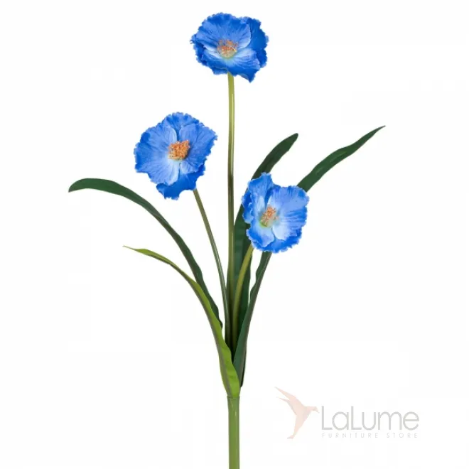 Декоративный искусственный цветок Blue Eschscholzia
