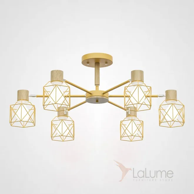 Потолочная люстра CORF B3 Yellow 6 lamps от ImperiumLoft