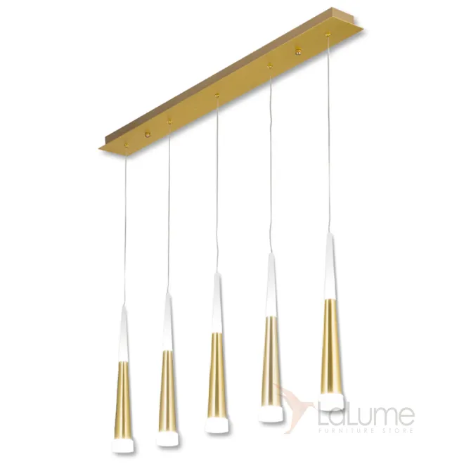 Люстра Vibia Slim Jordi Vilardell Gold 5 подвесов designed by Jordi Vilardell