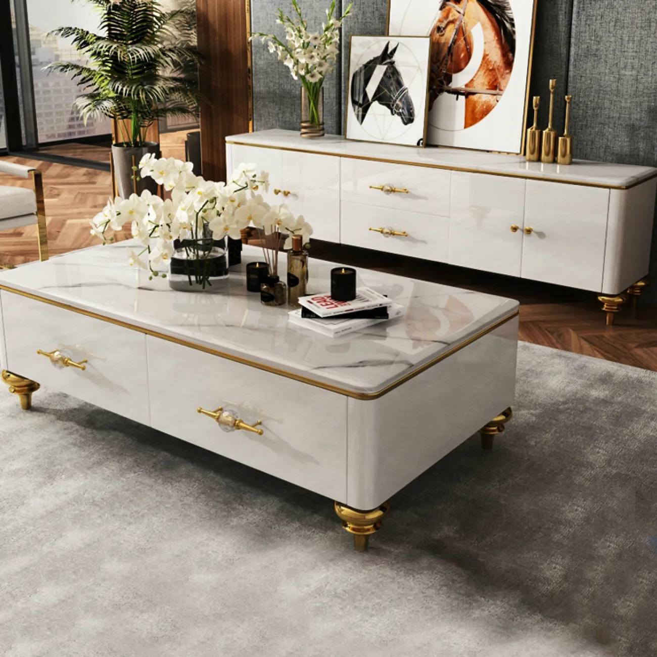 Дизайнерский комод под ТВ LaLume-TV00130