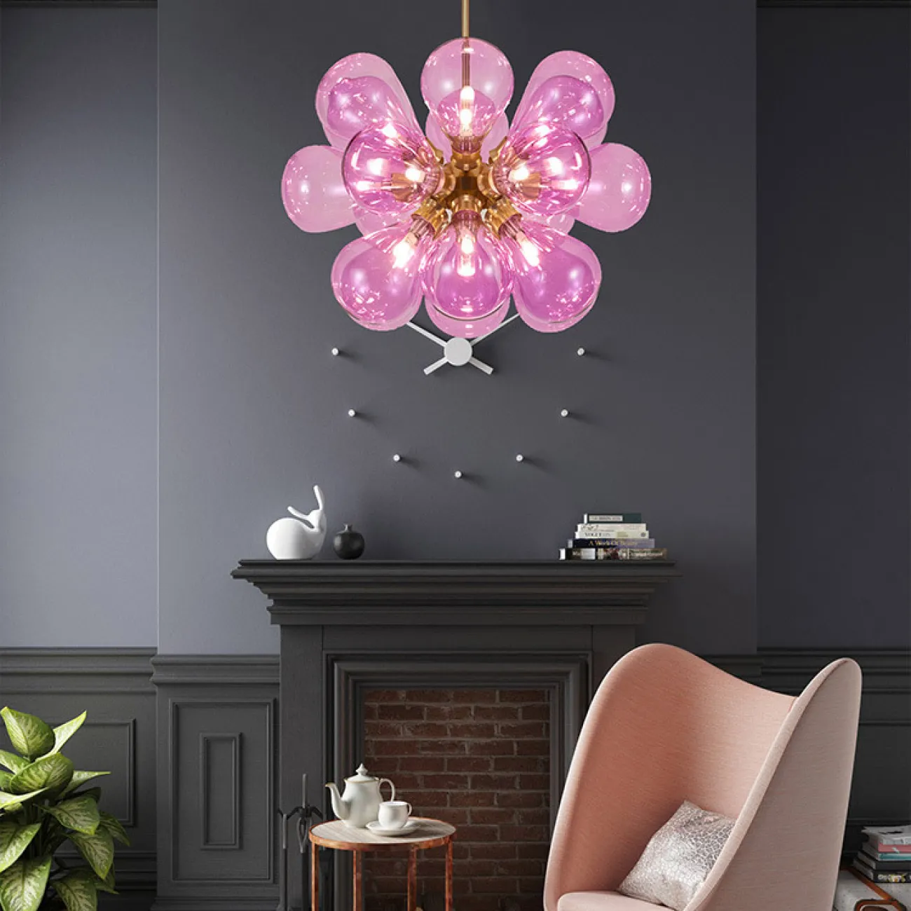 Потолочная люстра GRAPE MILK Pink от ImperiumLoft Потолочная люстра GRAPE MILK Pink от ImperiumLoft