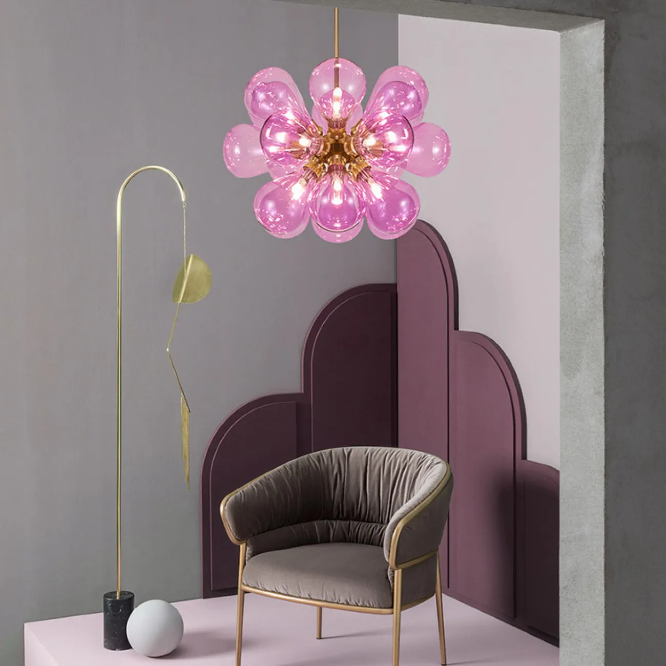 Потолочная люстра GRAPE MILK Blue от ImperiumLoft