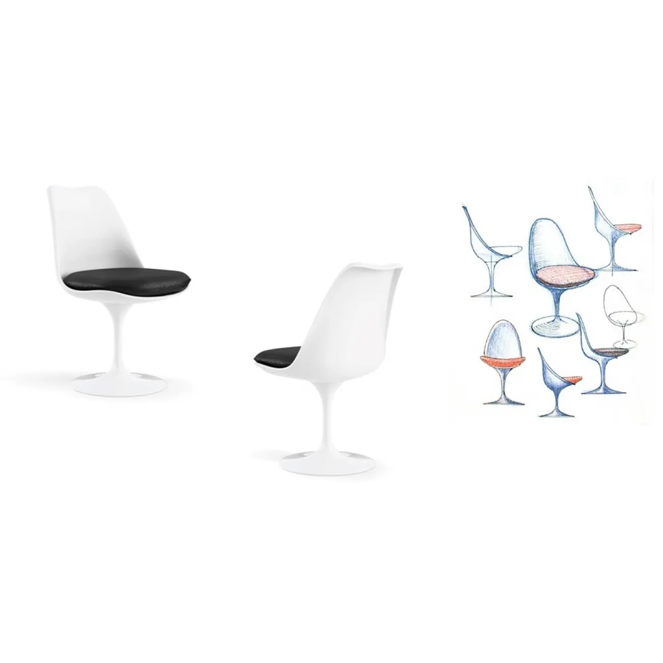 Стул Tulip Side Chair designed by Eero Saarinen		 in 1956 от LaLume