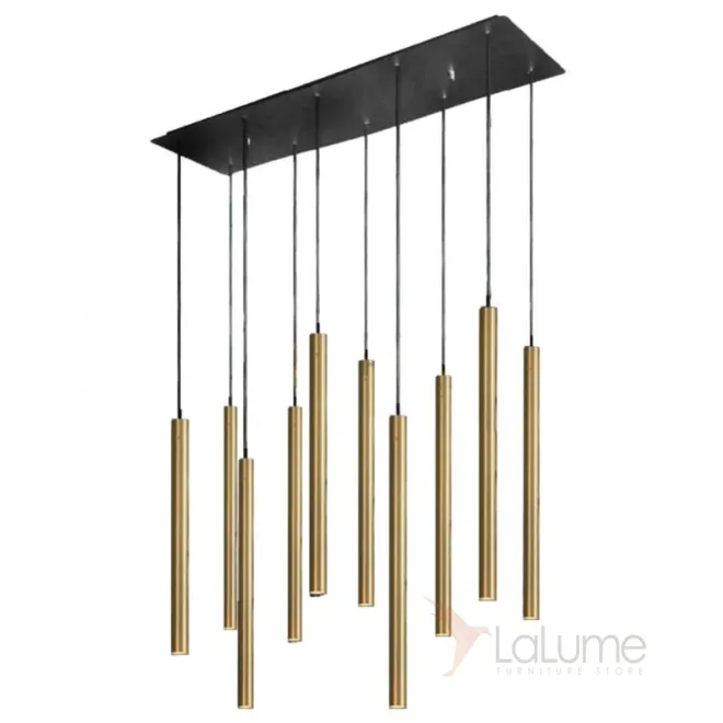 Светильник Trumpet Rectangle Gold 10 плафонов