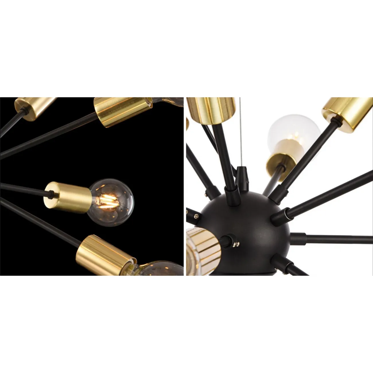 Люстра Sputnik 12 Black and Gold