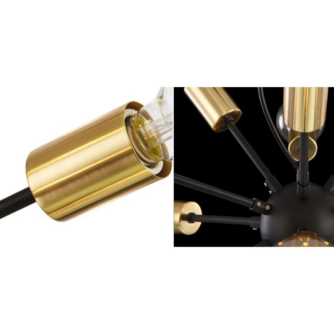 Люстра Sputnik 12 Black and Gold