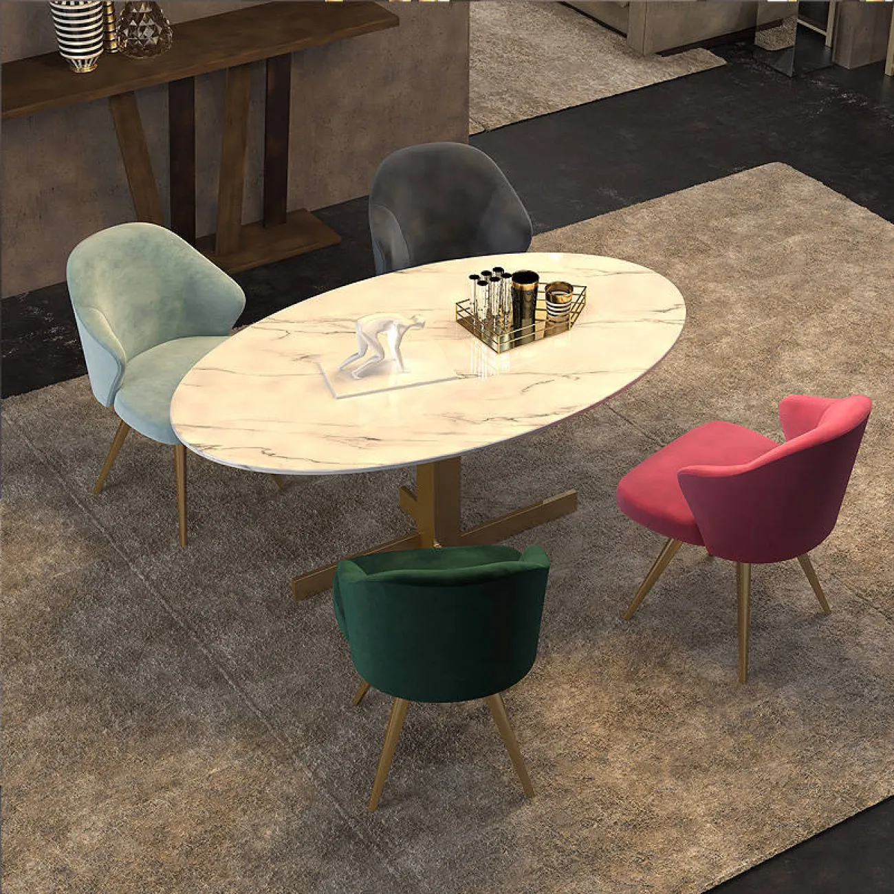 Дизайнерский обеденный стол - LaLume-AZ00396