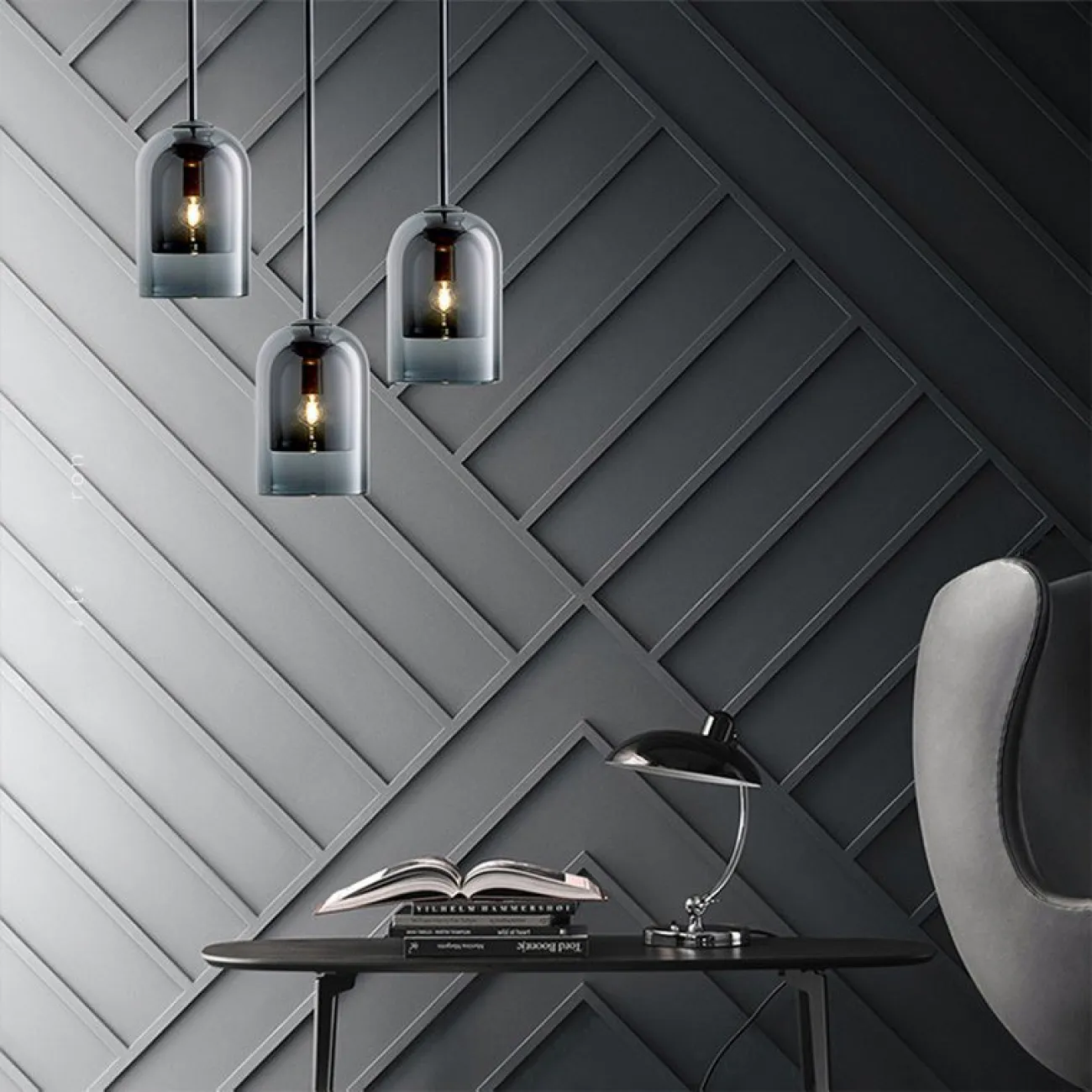 Подвесной светильник ARIA 3 lamps Plank Turquoise от ImperiumLoft