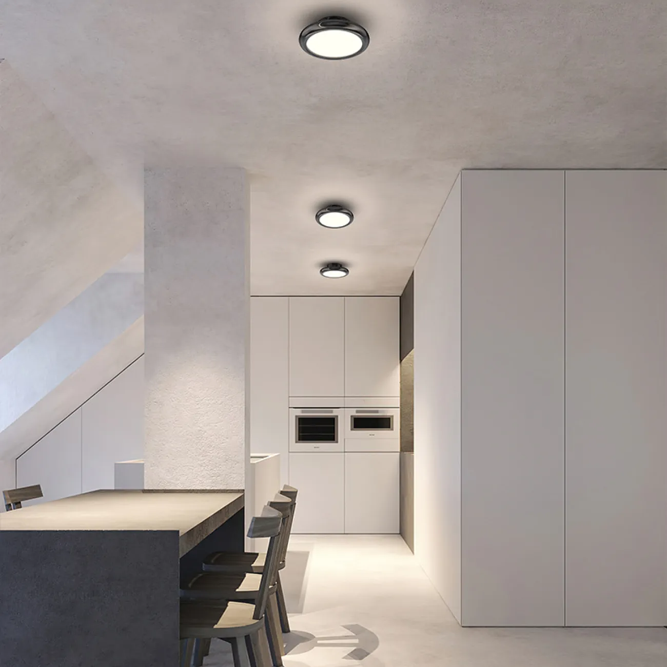 Точечный светодиодный светильник с черным металлическим корпусом дискообразной формы SEGOL SP