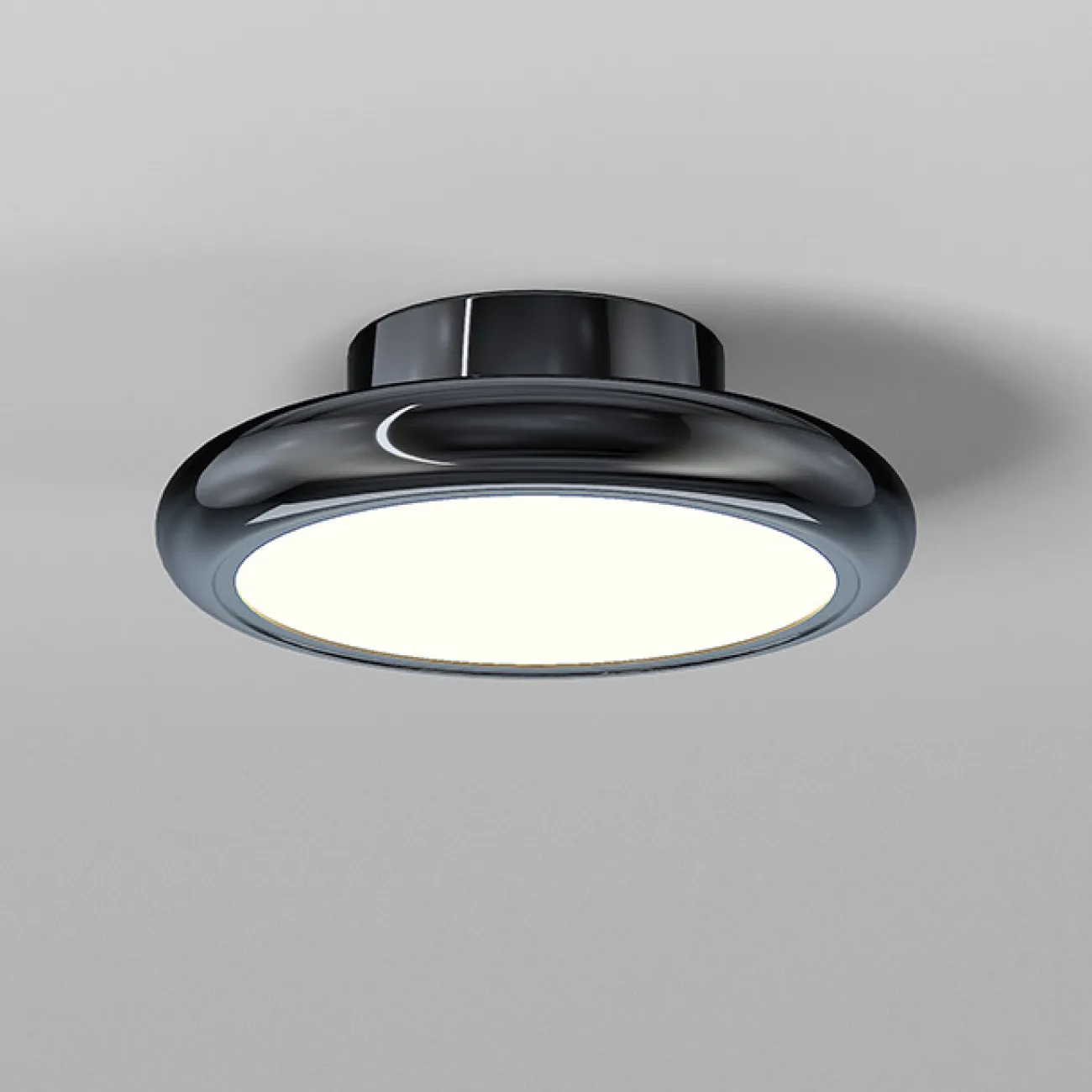 Точечный светодиодный светильник с черным металлическим корпусом дискообразной формы SEGOL SP