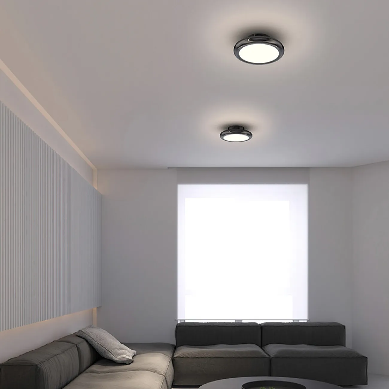 Точечный светодиодный светильник с черным металлическим корпусом дискообразной формы SEGOL SP