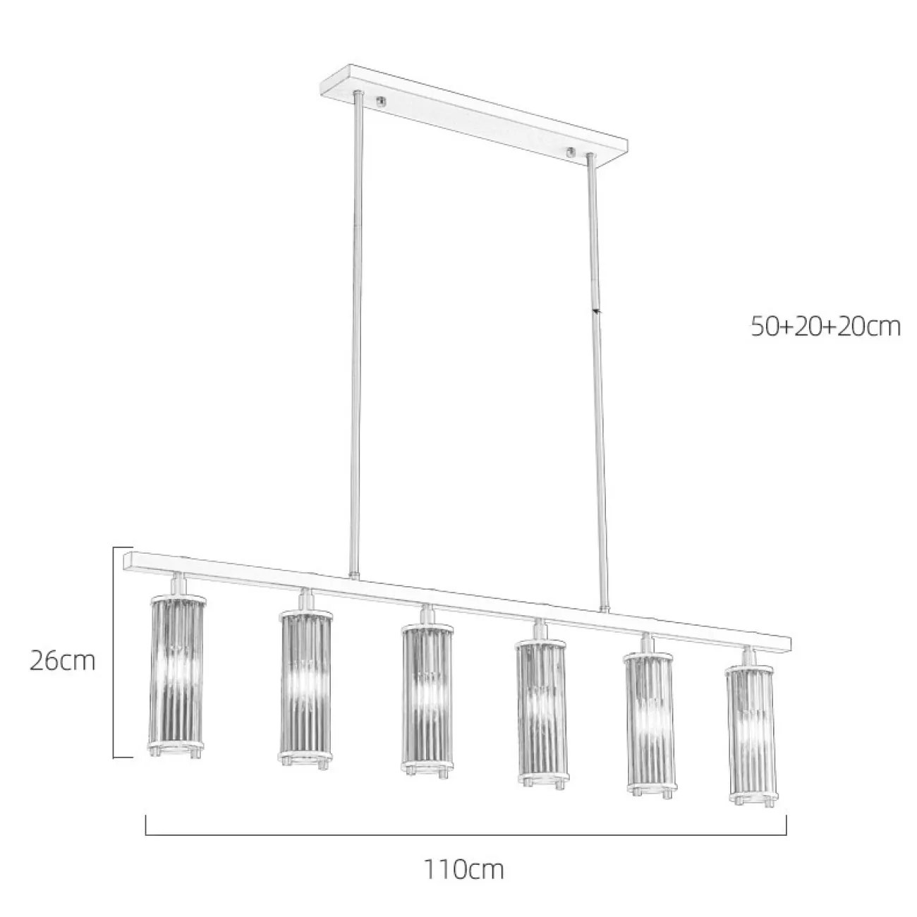 Потолочный светильник HILDIS LONG L6 от ImperiumLoft