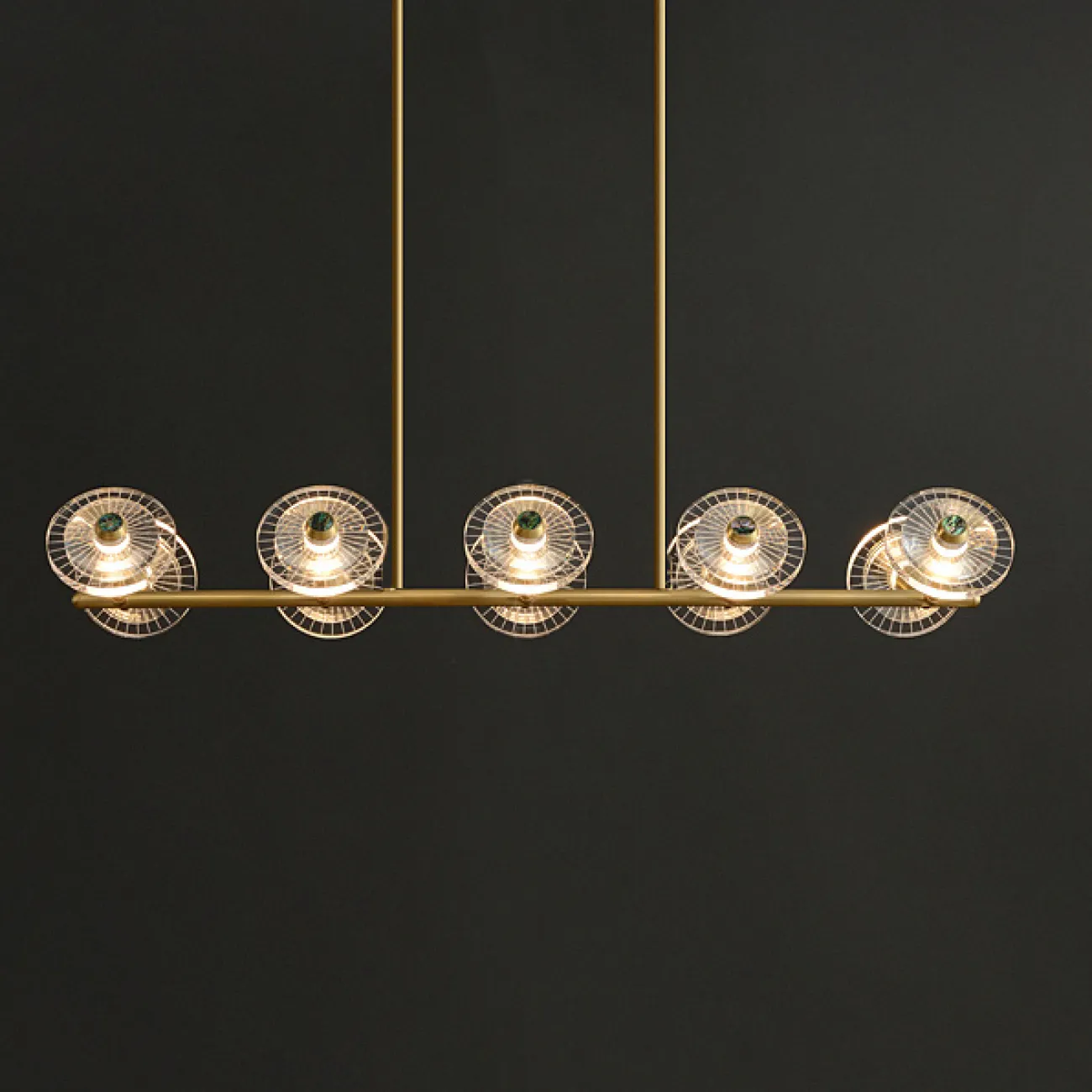 Потолочный светильник JANICA LONG L8 Brass от ImperiumLoft