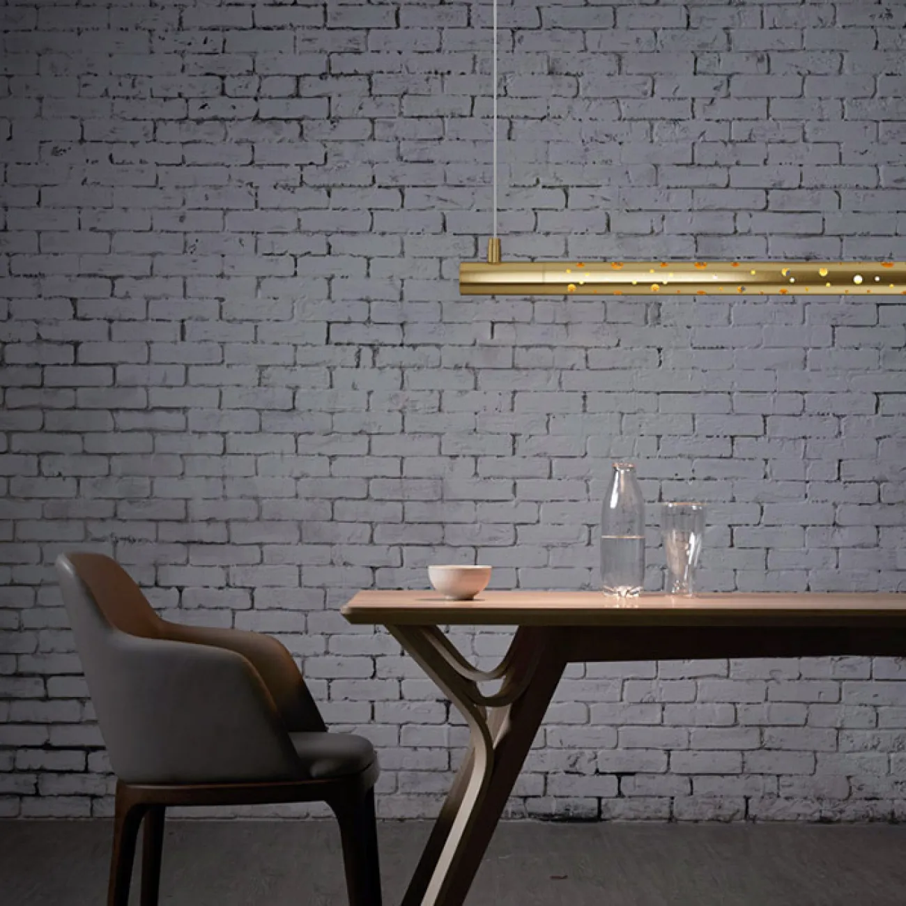 Подвесной светильник ALEKSA L80 Black Brass от ImperiumLoft