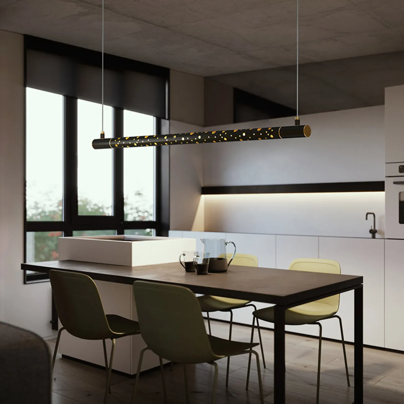 Подвесной светильник ALEKSA L80 Black Brass от ImperiumLoft