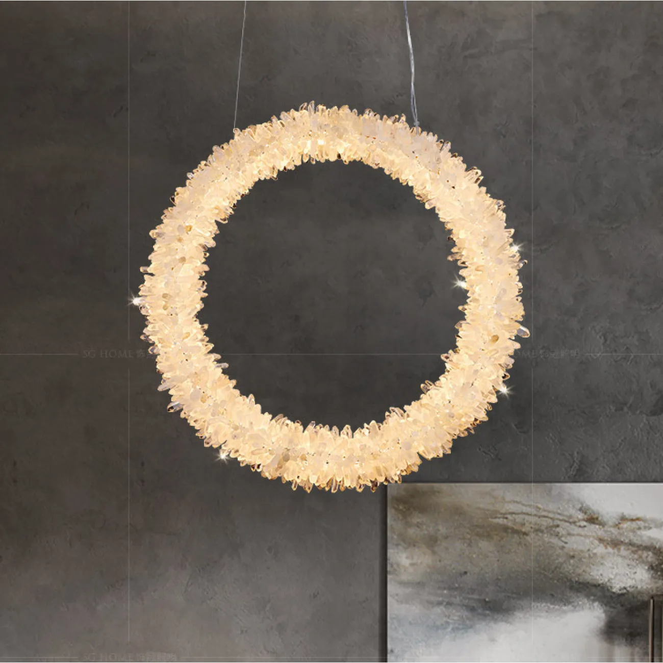 Подвесной светильник ROSLYN RING chrome D 60 от ImperiumLoft