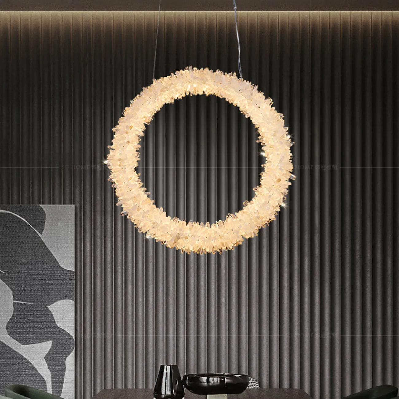 Подвесной светильник ROSLYN RING chrome D 60 от ImperiumLoft
