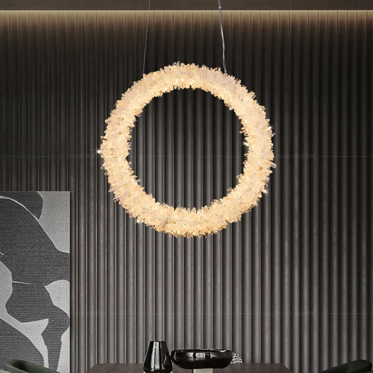 Подвесной светильник ROSLYN RING chrome D 100 от ImperiumLoft