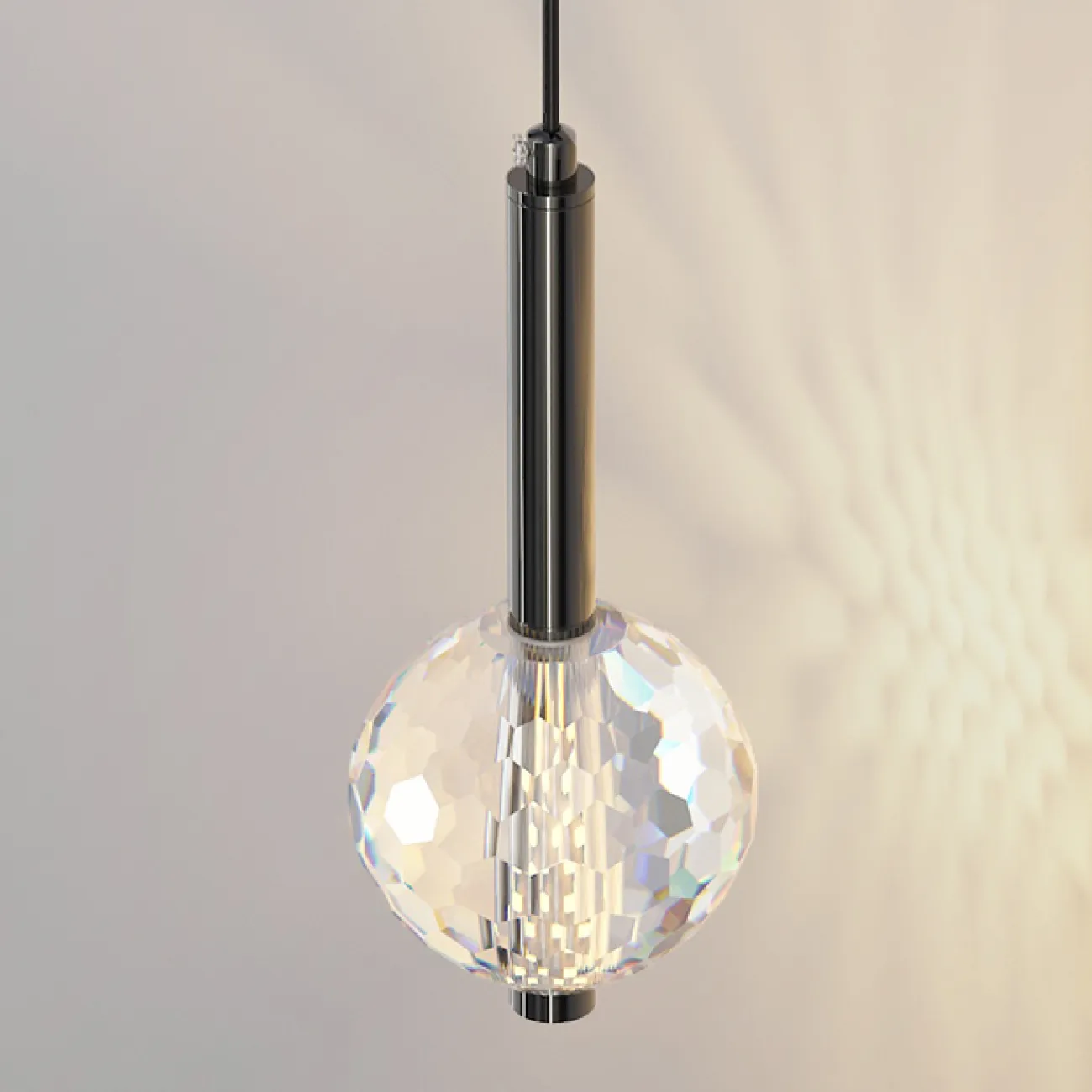 Настенный светодиодный светильник с подвесным рассеивателем в виде перламутрового диско-шара VEIT Настенный светодиодный светильник с подвесным рассеивателем в виде перламутрового диско-шара VEIT