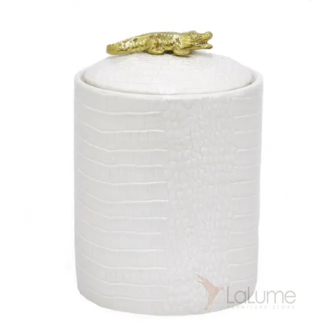 Декоративная банка с крышкой Golden Crocodile Big от LaLume
