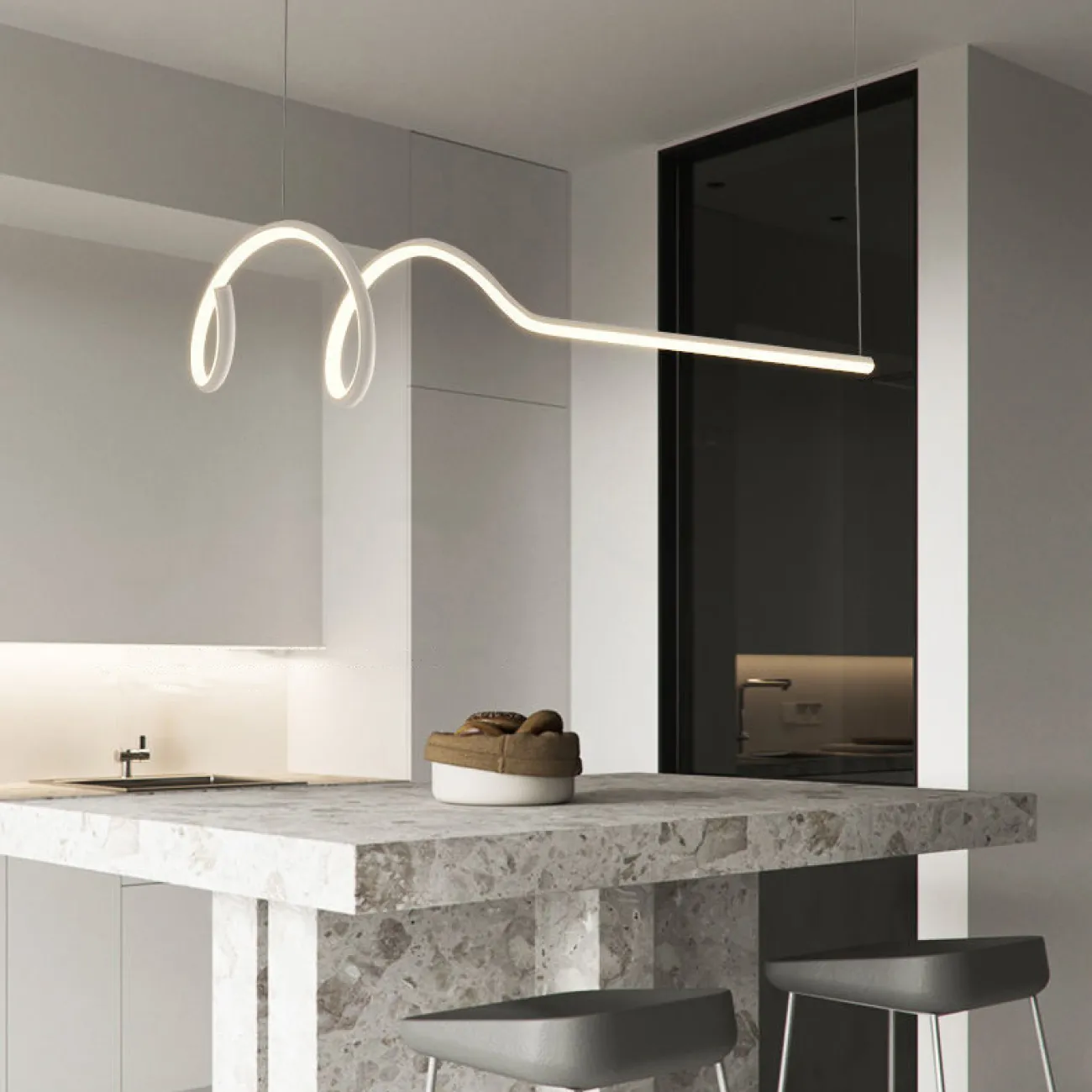 Подвесной светильник DAMARIS L120 White Трехцветный свет от ImperiumLoft