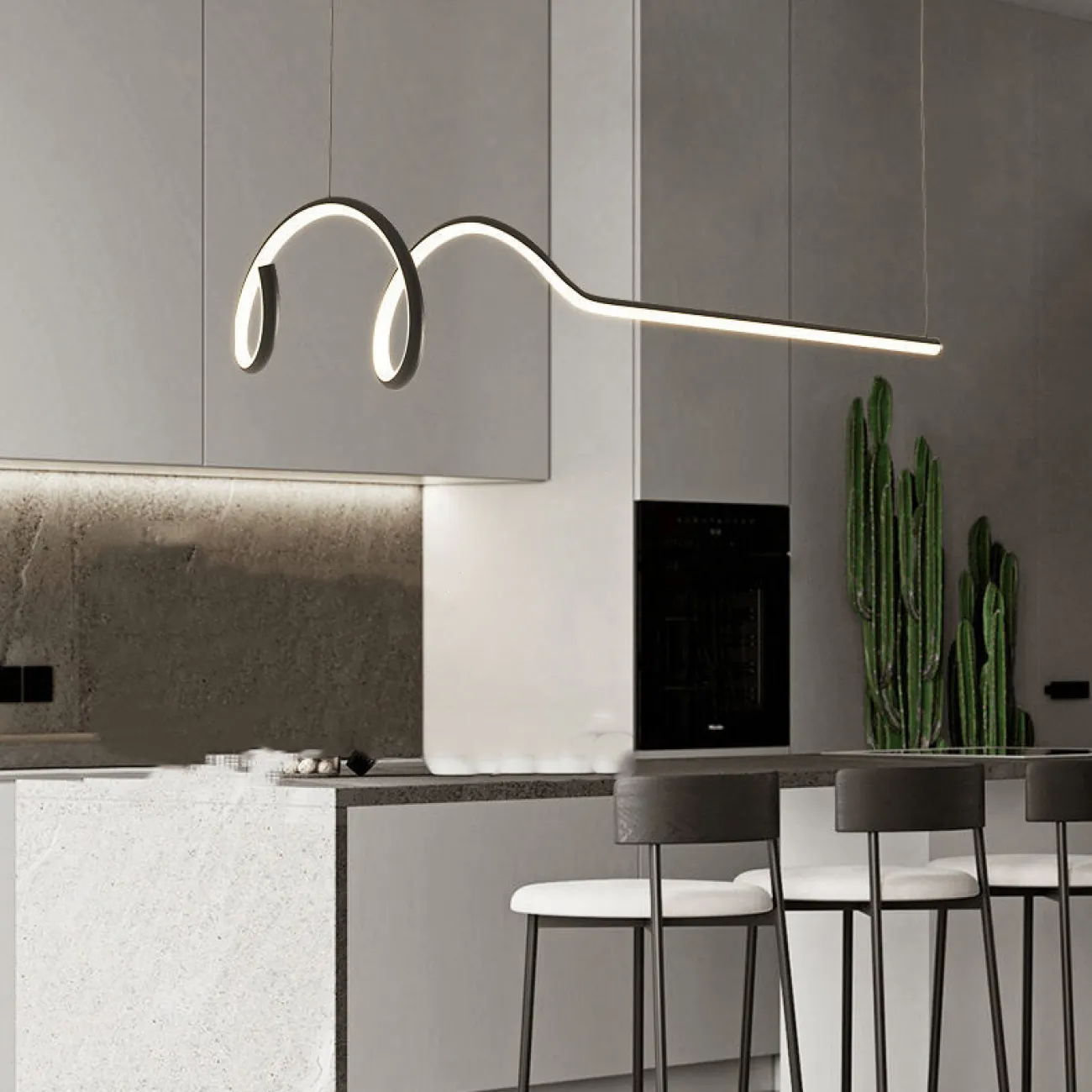Подвесной светильник DAMARIS L70 Black 4000К от ImperiumLoft