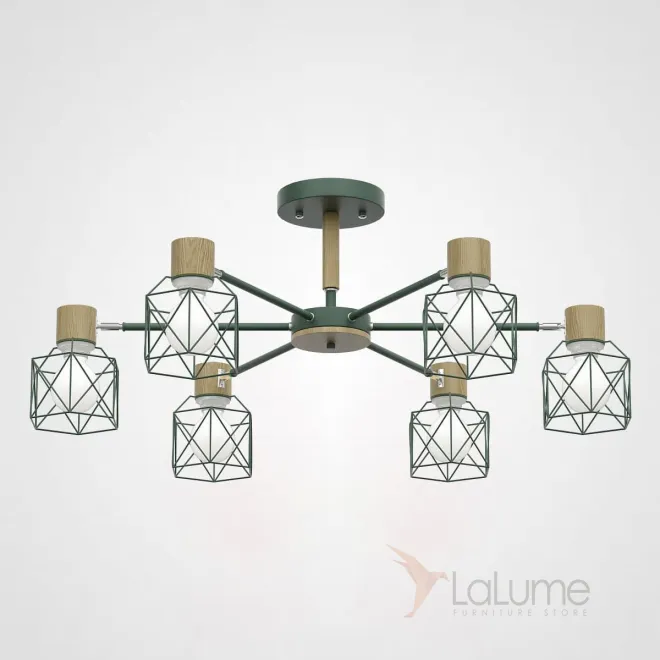 Потолочная люстра CORF B3 Green 6 lamps от ImperiumLoft