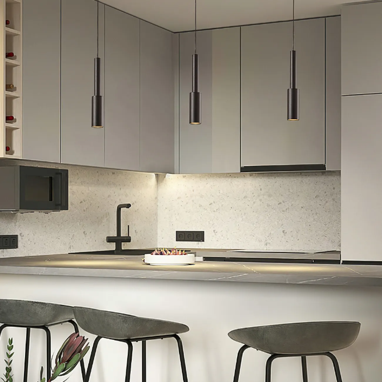 Подвесной светильник BERNARD ONE Black 3000К от ImperiumLoft