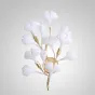 Серия настенных светильников на ветвистом каркасе с белыми и латунными рассеивателями с природными мотивами JULIETTA B WALL L35