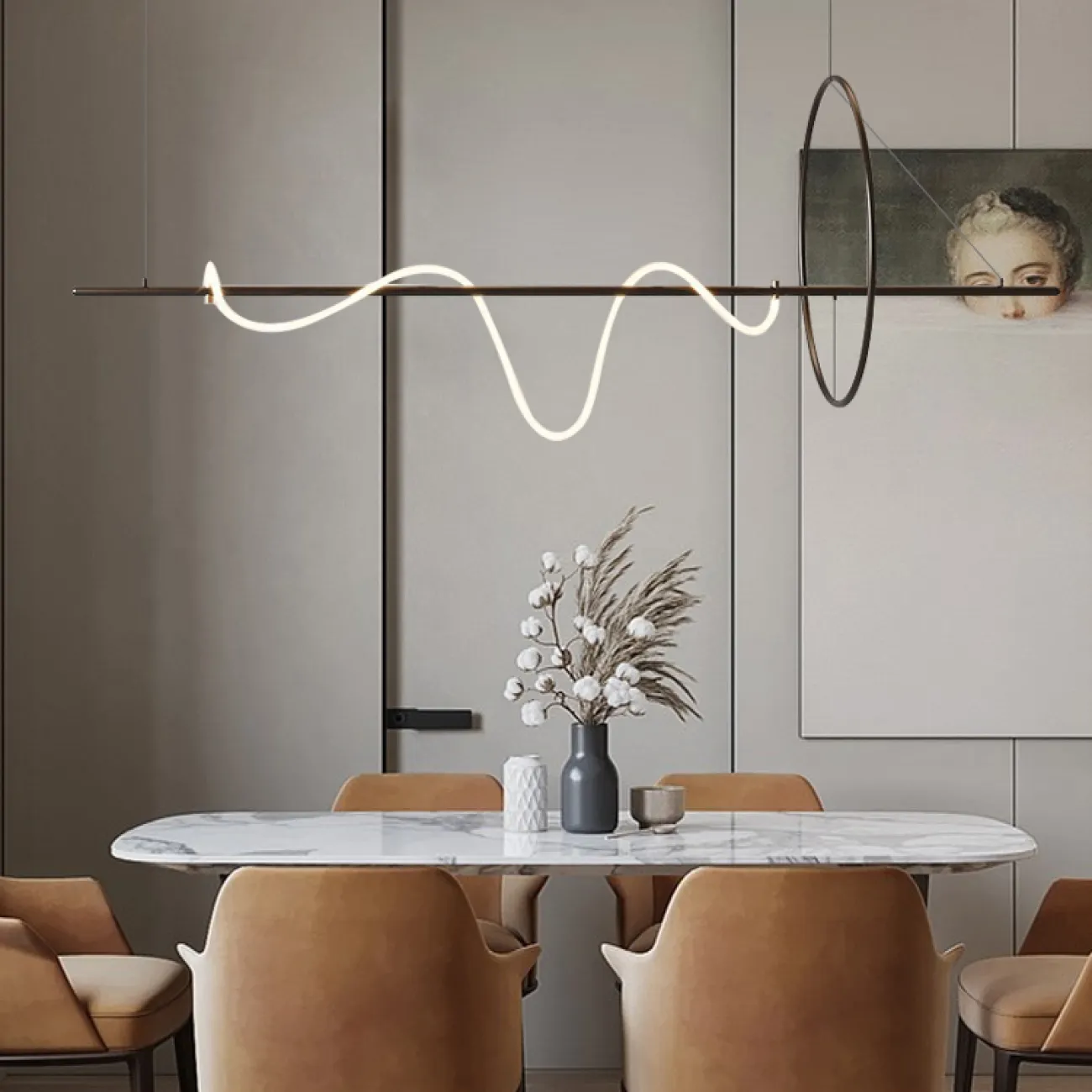 Подвесной светильник DRESDEN L180 Трехцветный свет от ImperiumLoft