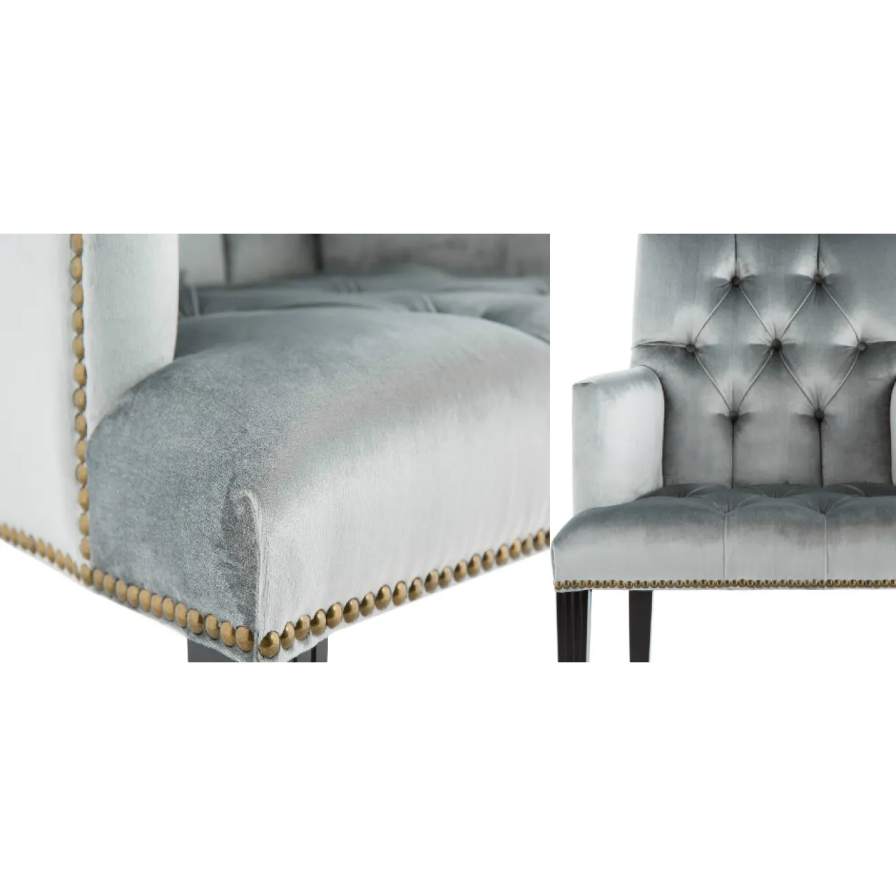 Стул с подлокотниками Parisian Сhic Silver от LaLume