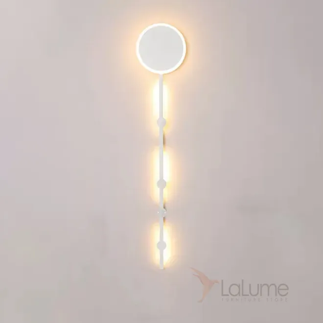 Серия настенных светильников в виде комбинации дисковидного плафона и вертикальной стойки с внешней LED-подсветкой MARA H100 White Трехцветный свет Серия настенных светильников в виде комбинации дисковидного плафона и вертикальной стойки с внешней LED-подсветкой MARA H100 White Трехцветный свет