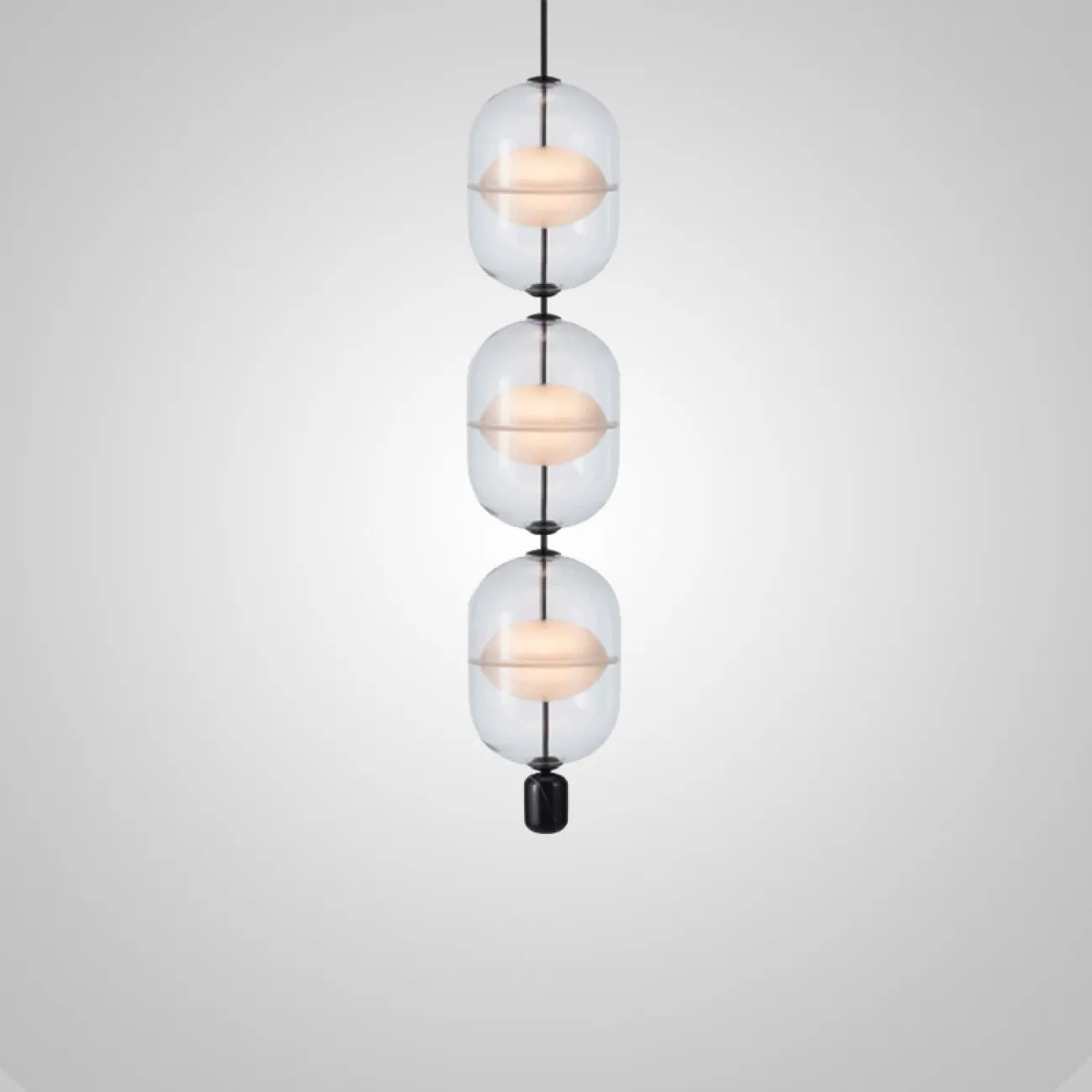 Подвесной светильник PLATTE 2 black 3000К от ImperiumLoft