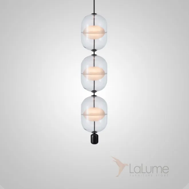 Подвесной светильник PLATTE 3 black 3000К от ImperiumLoft