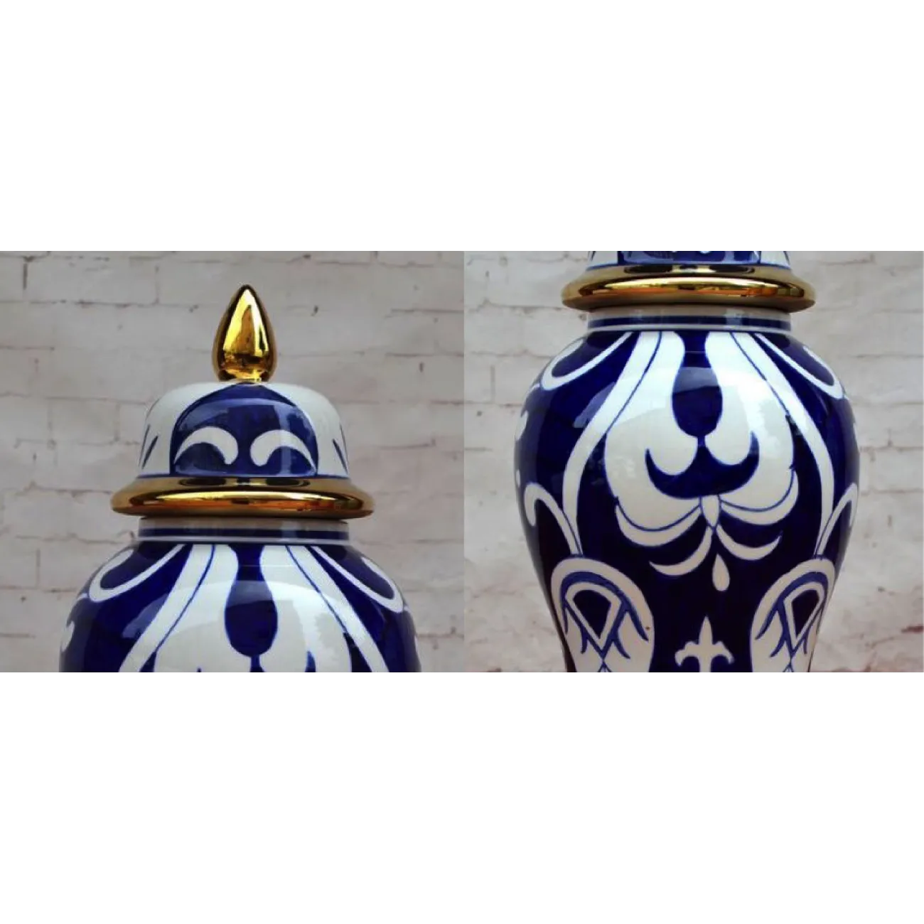 Китайская чайная ваза с крышкой Blue Pattern от LaLume