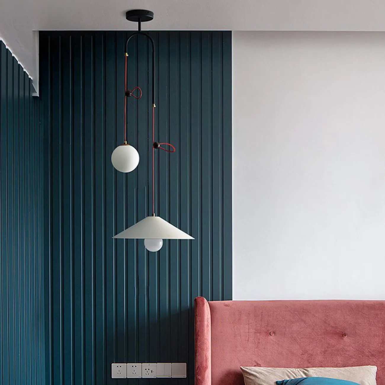 Подвесной светильник OFFSET Черный с черным проводом от ImperiumLoft