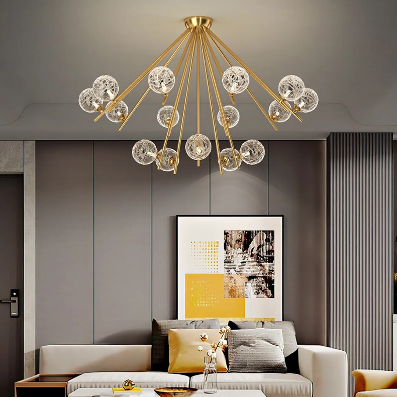 Потолочная люстра INGELA CH L5 Brass от ImperiumLoft